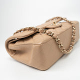 CHANEL Handbag 19B Dark Beige Caviar Quilted Classic Flap Medium LGHW - Redeluxe