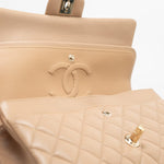 CHANEL Handbag 19B Dark Beige Caviar Quilted Classic Flap Medium LGHW - Redeluxe
