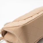 CHANEL Handbag 19B Dark Beige Caviar Quilted Classic Flap Medium LGHW - Redeluxe