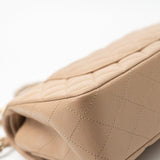 CHANEL Handbag 19B Dark Beige Caviar Quilted Classic Flap Medium LGHW - Redeluxe