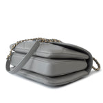 CHANEL Handbag 19B Grey Lambskin Quilted Trendy CC Light Gold Hardware - Redeluxe