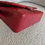 CHANEL Handbag 19B Red Caviar Quilted Classic Flap Medium SHW - Redeluxe