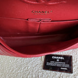 CHANEL Handbag 19B Red Caviar Quilted Classic Flap Medium SHW - Redeluxe