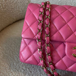 CHANEL Handbag 19C Pink Caviar Quilted Classic Flap Medium LGHW - Redeluxe
