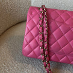 CHANEL Handbag 19C Pink Caviar Quilted Classic Flap Medium LGHW - Redeluxe