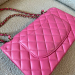 CHANEL Handbag 19C Pink Caviar Quilted Classic Flap Medium LGHW - Redeluxe