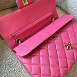 CHANEL Handbag 19C Pink Caviar Quilted Classic Flap Medium LGHW - Redeluxe
