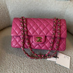 CHANEL Handbag 19C Pink Caviar Quilted Classic Flap Medium LGHW - Redeluxe