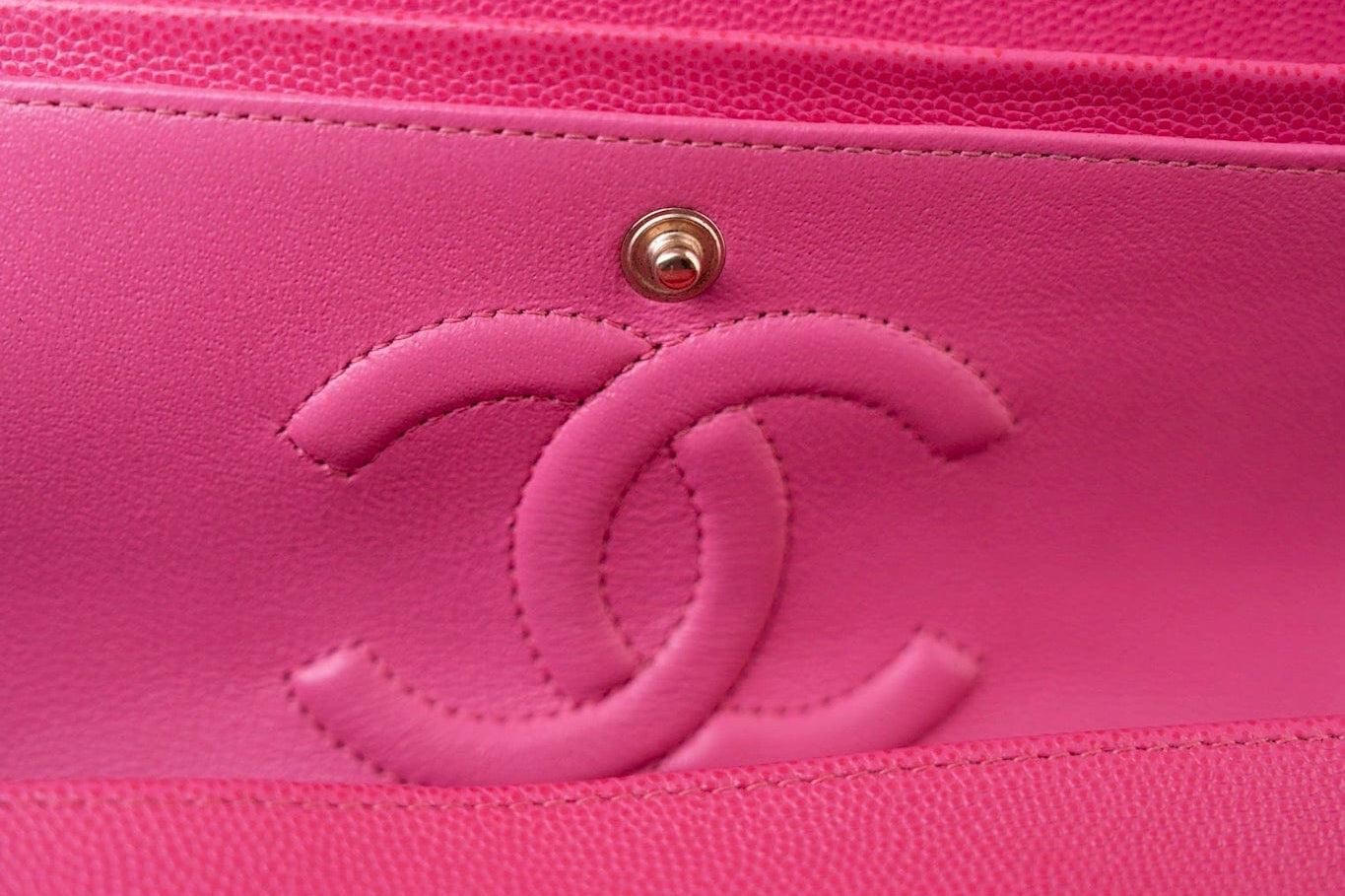 CHANEL Handbag 19C Pink Caviar Quilted Classic Flap Medium LGHW - Redeluxe