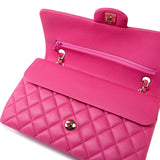 CHANEL Handbag 19C Pink Caviar Quilted Classic Flap Medium LGHW - Redeluxe