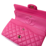 CHANEL Handbag 19C Pink Caviar Quilted Classic Flap Medium LGHW - Redeluxe