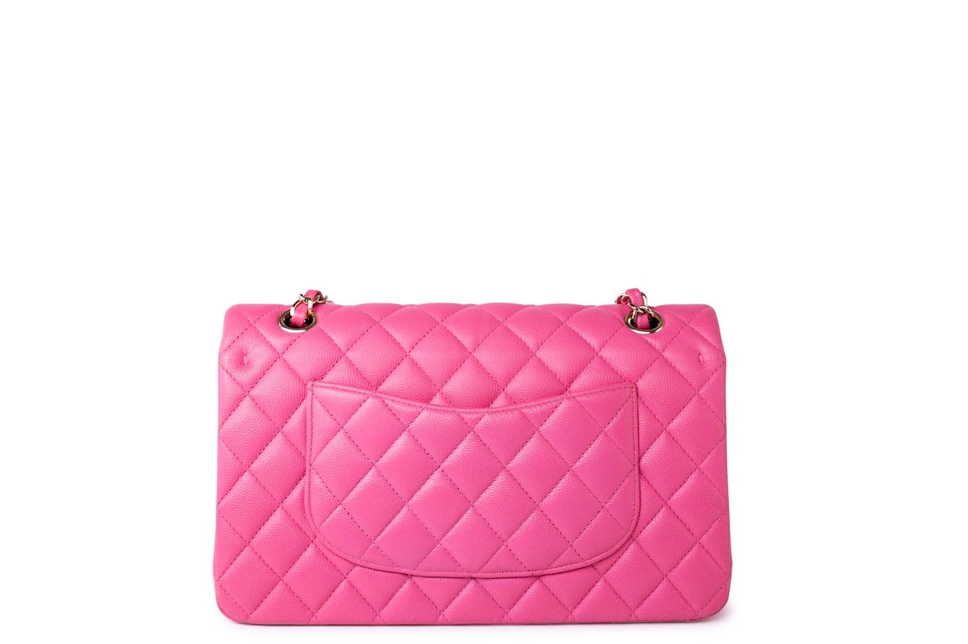 CHANEL Handbag 19C Pink Caviar Quilted Classic Flap Medium LGHW - Redeluxe