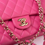 CHANEL Handbag 19C Pink Caviar Quilted Classic Flap Medium LGHW - Redeluxe
