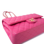 CHANEL Handbag 19C Pink Caviar Quilted Classic Flap Medium LGHW - Redeluxe