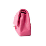 CHANEL Handbag 19C Pink Caviar Quilted Classic Flap Medium - Redeluxe