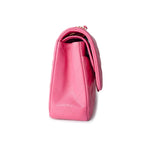 CHANEL Handbag 19C Pink Caviar Quilted Classic Flap Medium - Redeluxe