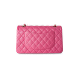 CHANEL Handbag 19C Pink Caviar Quilted Classic Flap Medium - Redeluxe
