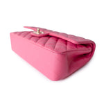 CHANEL Handbag 19C Pink Caviar Quilted Classic Flap Medium - Redeluxe