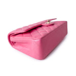 CHANEL Handbag 19C Pink Caviar Quilted Classic Flap Medium - Redeluxe