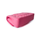 CHANEL Handbag 19C Pink Caviar Quilted Classic Flap Medium - Redeluxe