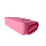 CHANEL Handbag 19C Pink Caviar Quilted Classic Flap Medium - Redeluxe