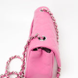 CHANEL Handbag 19C Pink Lambskin Quilted Mini Rectangular Flap SHW - Redeluxe
