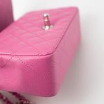 CHANEL Handbag 19C Pink Lambskin Quilted Mini Rectangular Flap SHW - Redeluxe