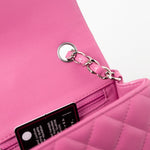 CHANEL Handbag 19C Pink Lambskin Quilted Mini Rectangular Flap SHW - Redeluxe