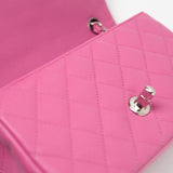 CHANEL Handbag 19C Pink Lambskin Quilted Mini Rectangular Flap SHW - Redeluxe