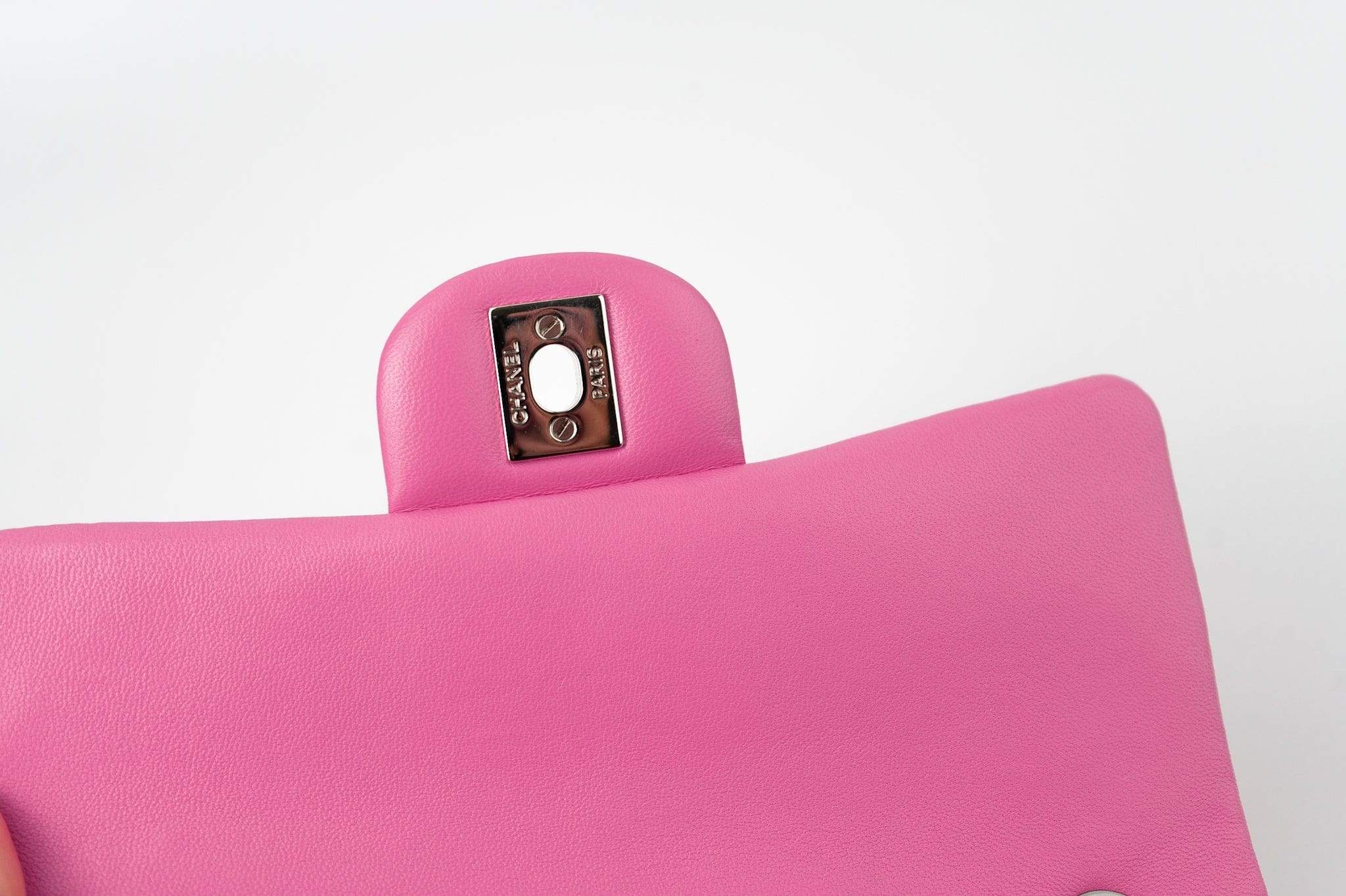 CHANEL Handbag 19C Pink Lambskin Quilted Mini Rectangular Flap SHW - Redeluxe