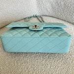 CHANEL Handbag 19C Tiffany Blue  Caviar Quilted Classic Flap Medium LGHW - Redeluxe