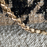 CHANEL Handbag 19K Beige and Black Houndstooth Tweed WOC - Redeluxe