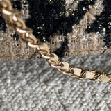 CHANEL Handbag 19K Beige and Black Houndstooth Tweed WOC - Redeluxe
