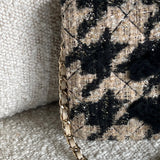 CHANEL Handbag 19K Beige and Black Houndstooth Tweed WOC - Redeluxe