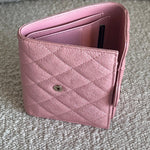 CHANEL Handbag 19S Pink Iridescent Caviar Quilted Flap Wallet - Redeluxe