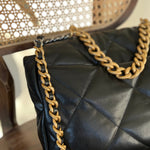 CHANEL Handbag 20A Black Goatskin Quilted 19 Flap Maxi Mixed Hardware - Redeluxe