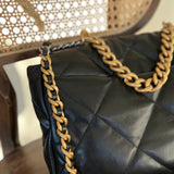 CHANEL Handbag 20A Black Goatskin Quilted 19 Flap Maxi Mixed Hardware - Redeluxe