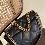 CHANEL Handbag 20A Black Goatskin Quilted 19 Flap Maxi Mixed Hardware - Redeluxe