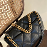 CHANEL Handbag 20A Black Goatskin Quilted 19 Flap Maxi Mixed Hardware - Redeluxe