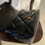 CHANEL Handbag 20A Black Goatskin Quilted 19 Flap Maxi Mixed Hardware - Redeluxe