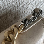 CHANEL Handbag 20A Small Beige Goatskin 19 Flap Mixed Hardware - Redeluxe