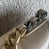 CHANEL Handbag 20A Small Beige Goatskin 19 Flap Mixed Hardware - Redeluxe