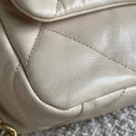 CHANEL Handbag 20A Small Beige Goatskin 19 Flap Mixed Hardware - Redeluxe
