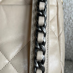 CHANEL Handbag 20A Small Beige Goatskin 19 Flap Mixed Hardware - Redeluxe