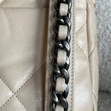 CHANEL Handbag 20A Small Beige Goatskin 19 Flap Mixed Hardware - Redeluxe