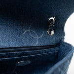 CHANEL Handbag 20B Denim Quilted Single Flap Medium Silver Hardware - Redeluxe