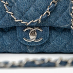 CHANEL Handbag 20B Denim Quilted Single Flap Medium Silver Hardware - Redeluxe