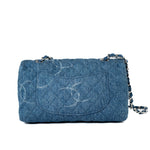 CHANEL Handbag 20B Denim Quilted Single Flap Medium Silver Hardware - Redeluxe
