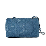 CHANEL Handbag 20B Denim Quilted Single Flap Medium Silver Hardware - Redeluxe