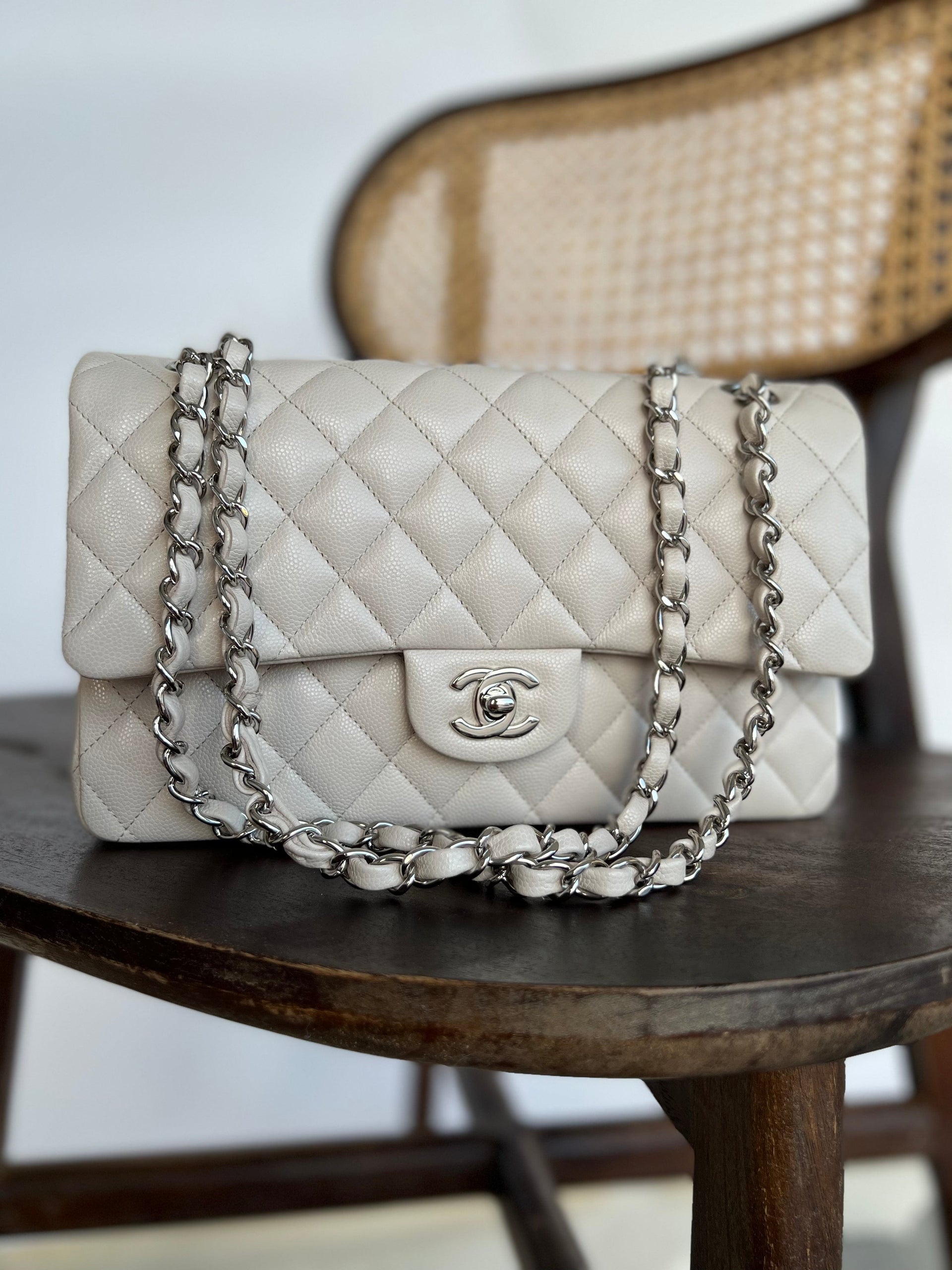 Chanel bag with silver 2025 hardware